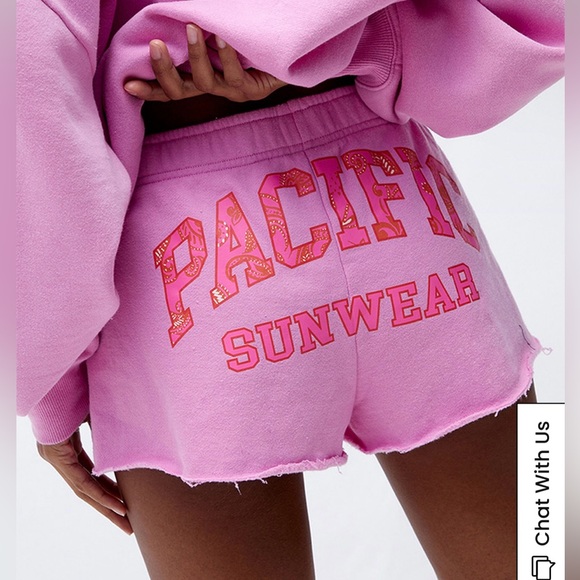 Pacific Sunwear Pants - PacSun Pink Pacific Sunwear Mini Sweat Shorts
